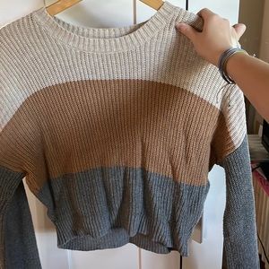 hollister womens color block sweater